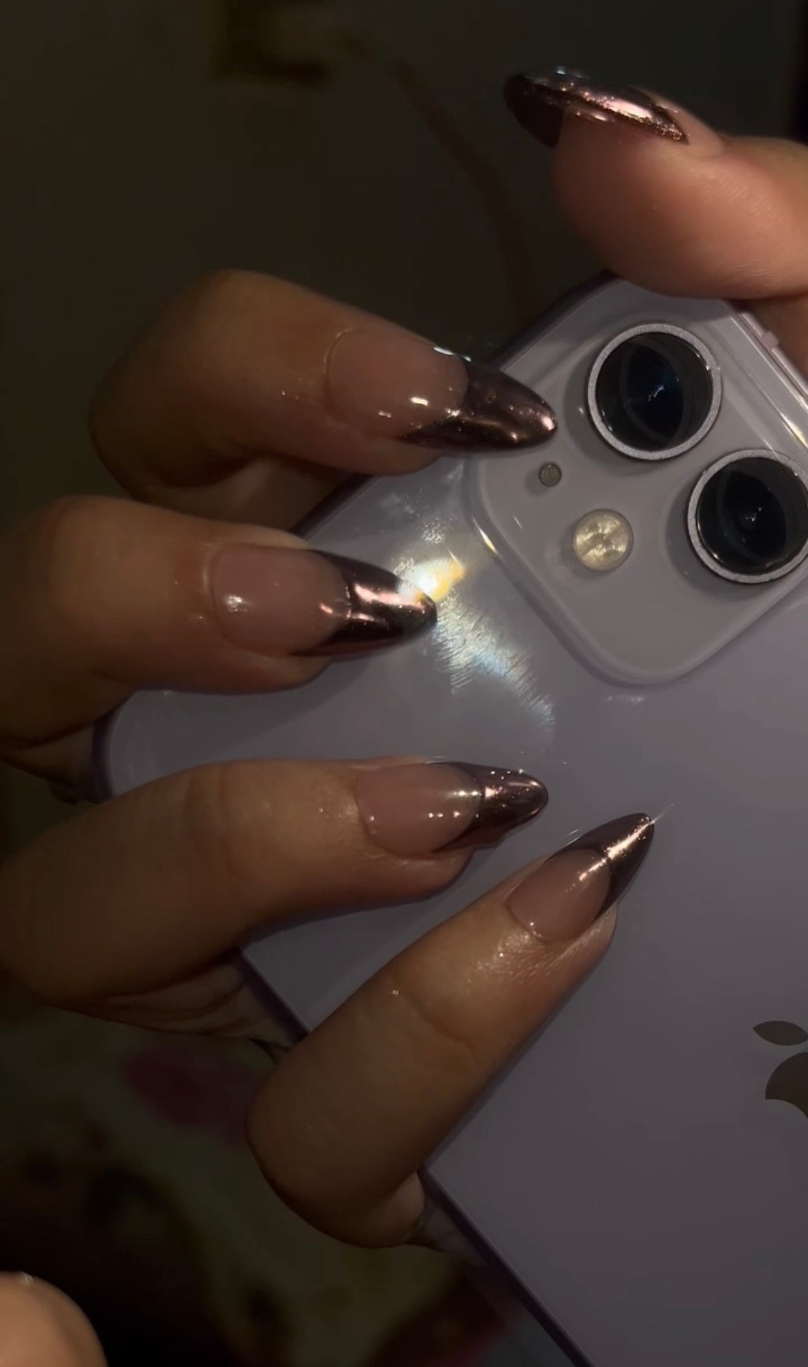 PINK CHROME MIRROR FRENCH SET - Nailsum