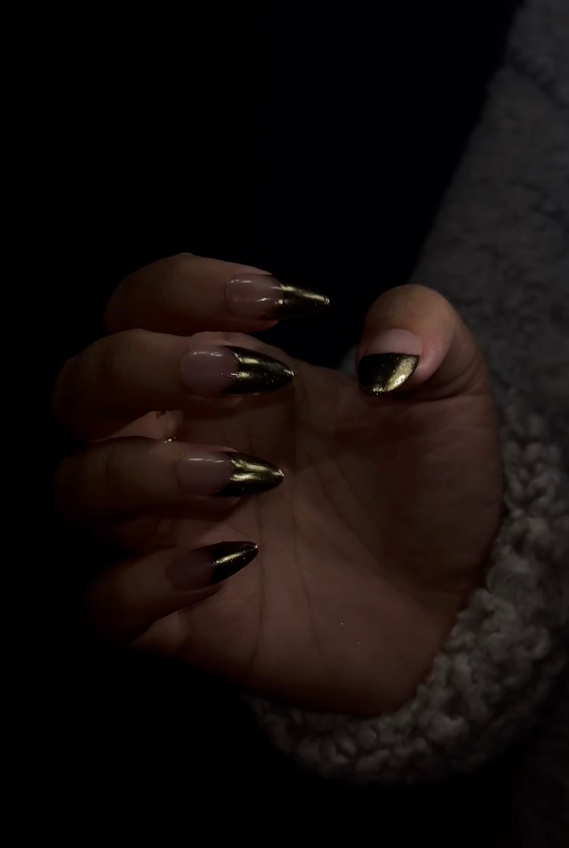 GOLD CHROME MIRROR FRENCH SET - Nailsum