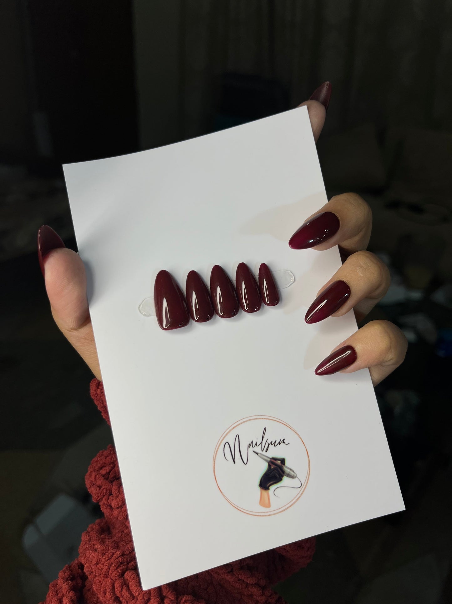 WINE RED SOLID SET - Nailsum