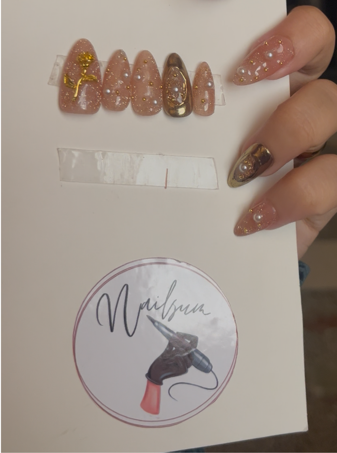 PEARLS AND ROSE SET 🥀 - Nailsum