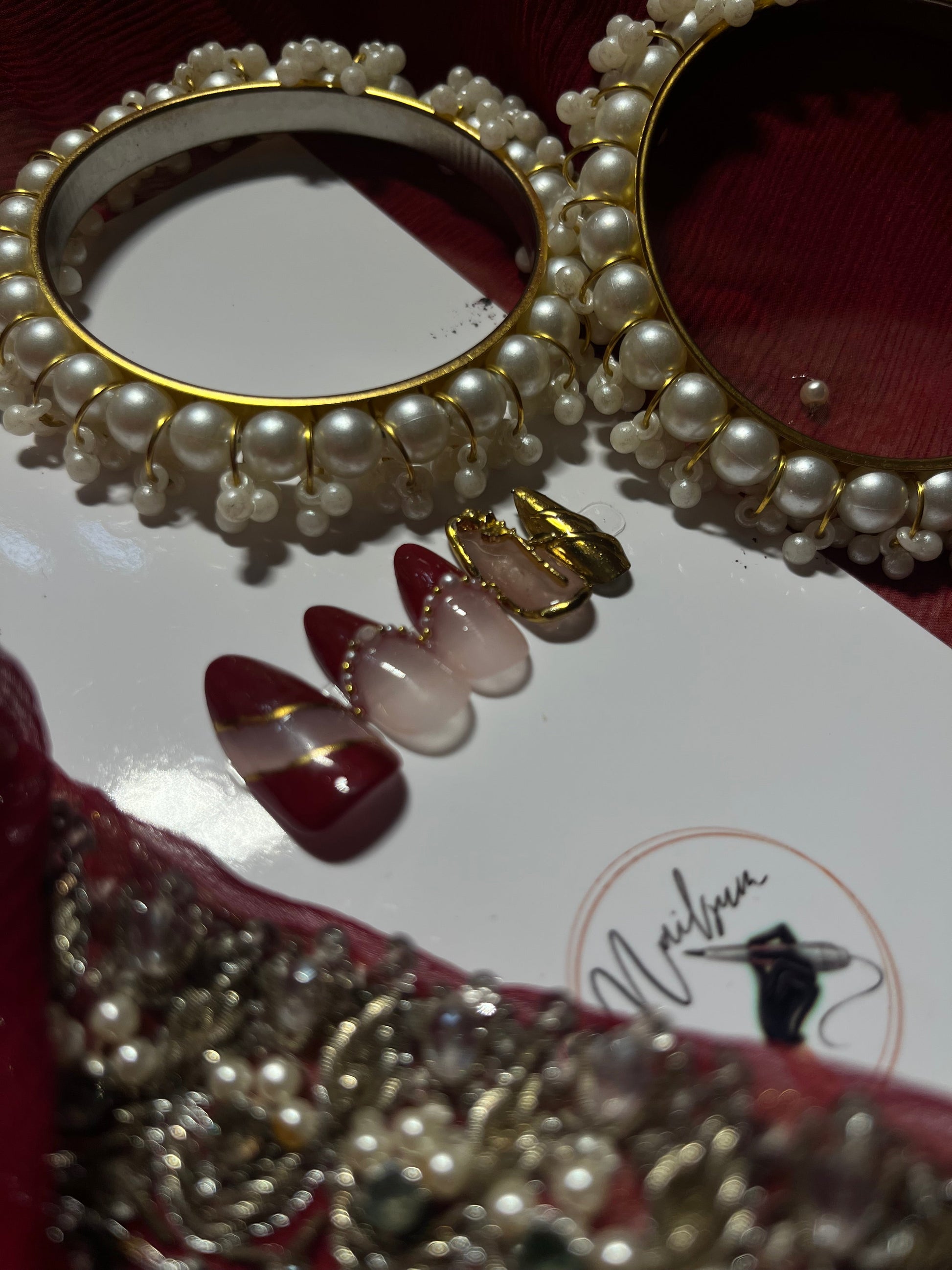 ZARI SET (DEEP RED) - Nailsum