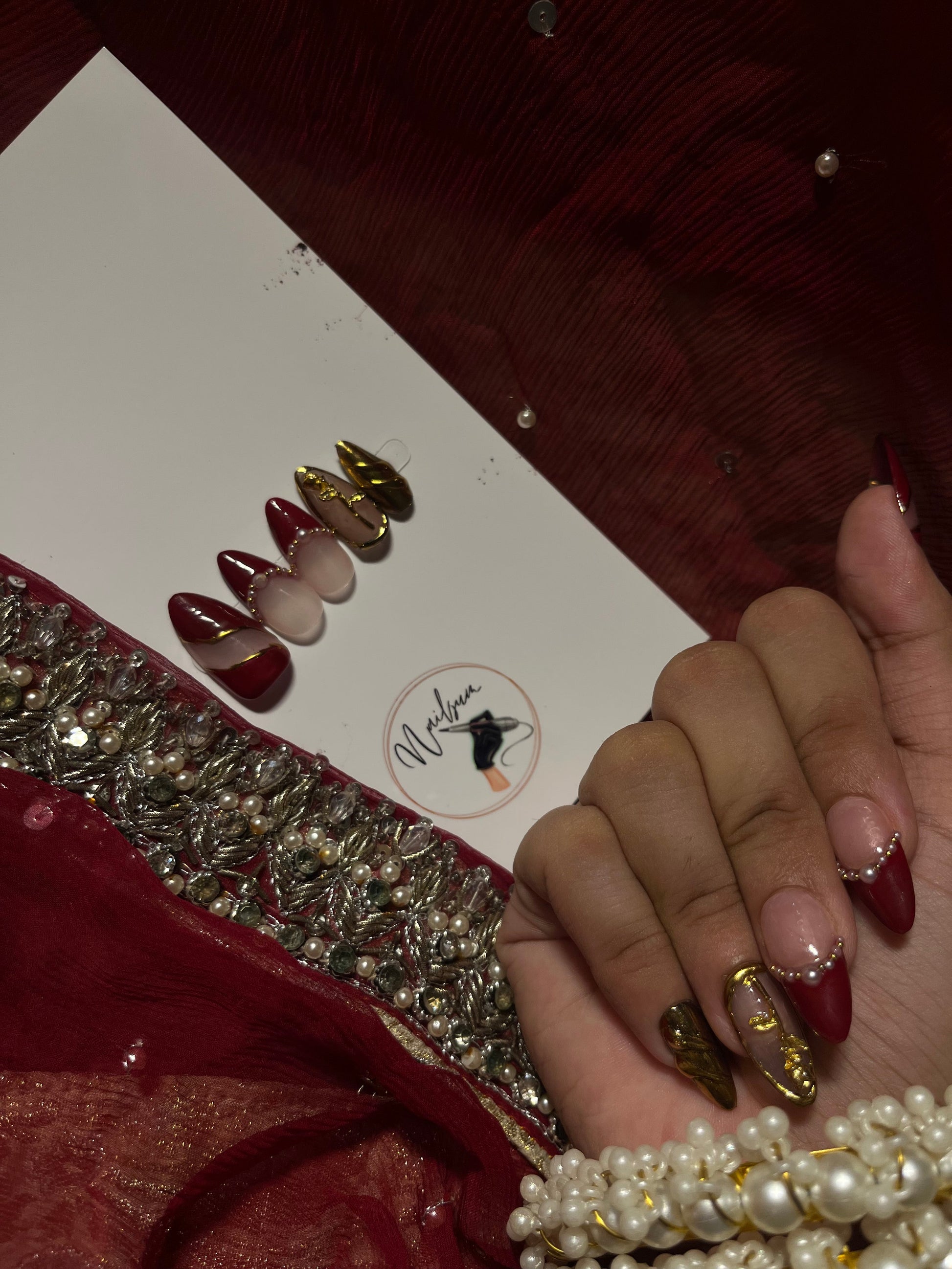 ZARI SET (DEEP RED) - Nailsum