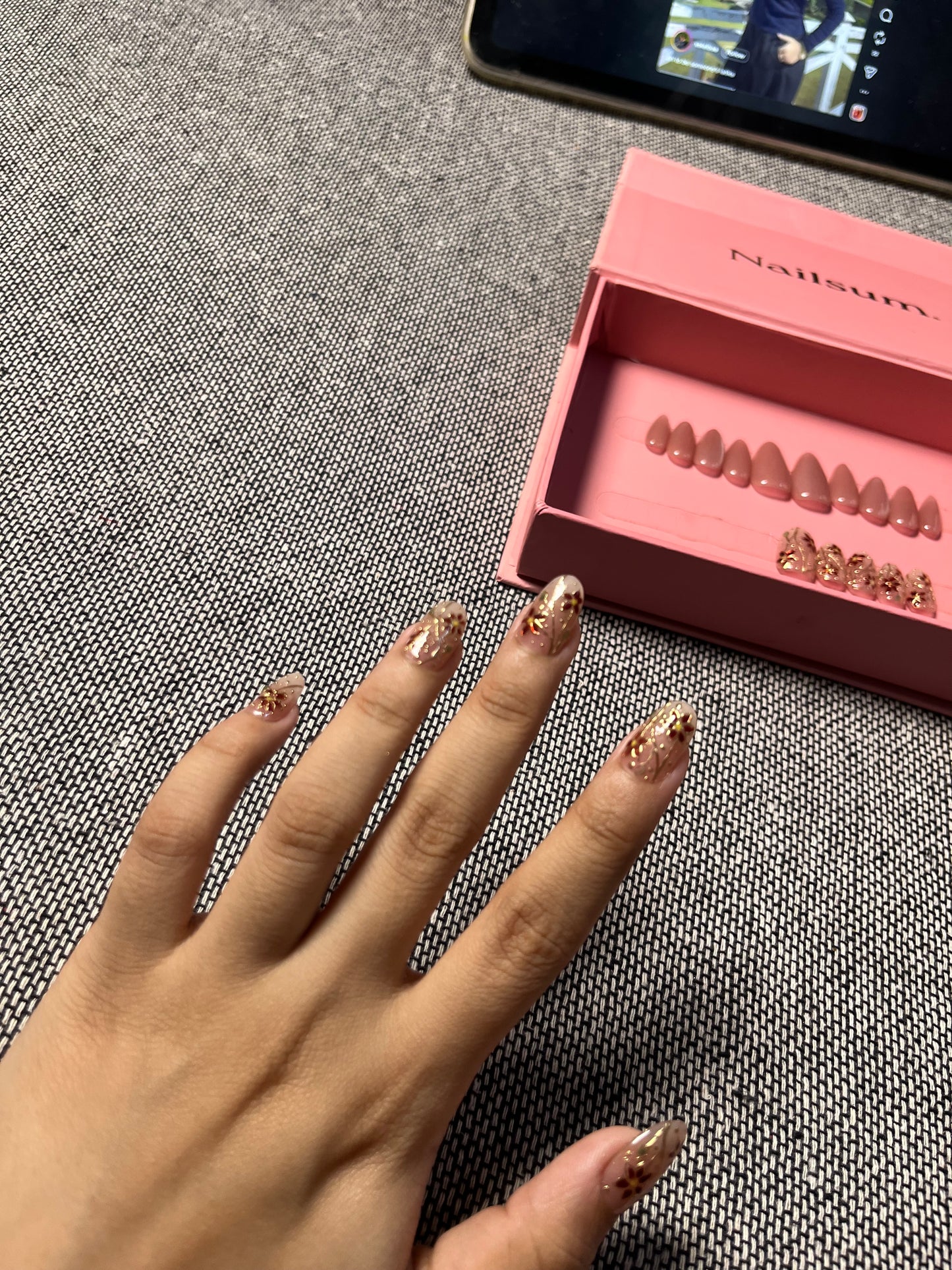 GLASS FLORAL OMBRE SET