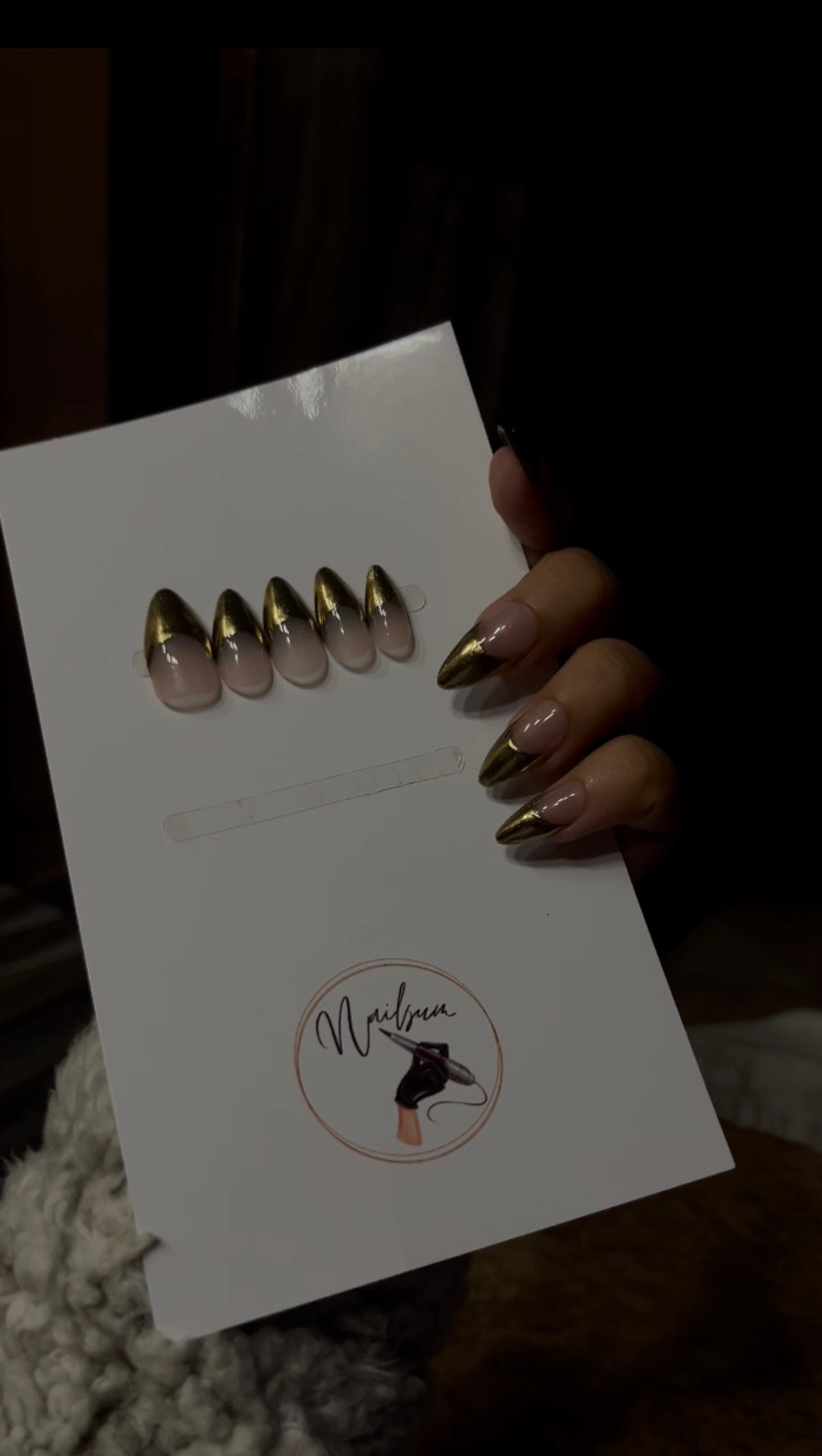 GOLD CHROME MIRROR FRENCH SET - Nailsum