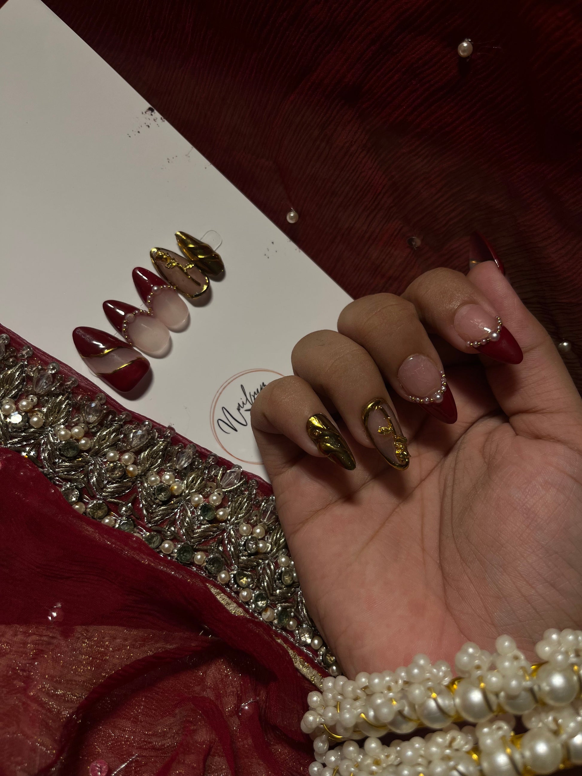 ZARI SET (DEEP RED) - Nailsum