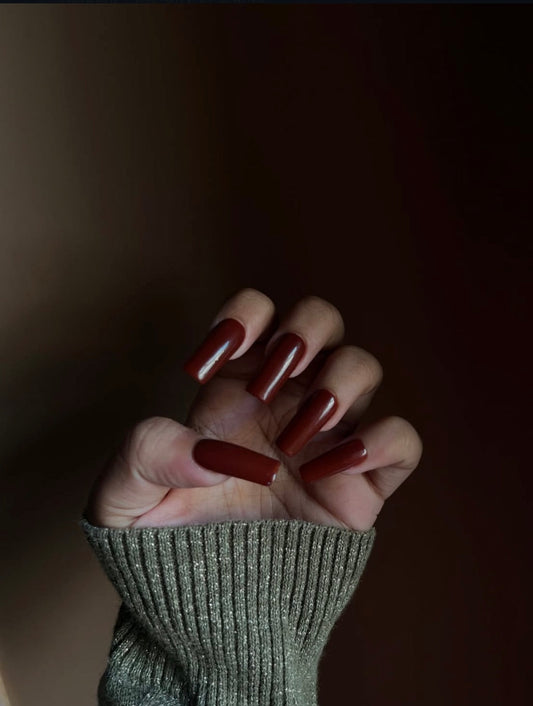 Chocolate brown Solid set - Nailsum