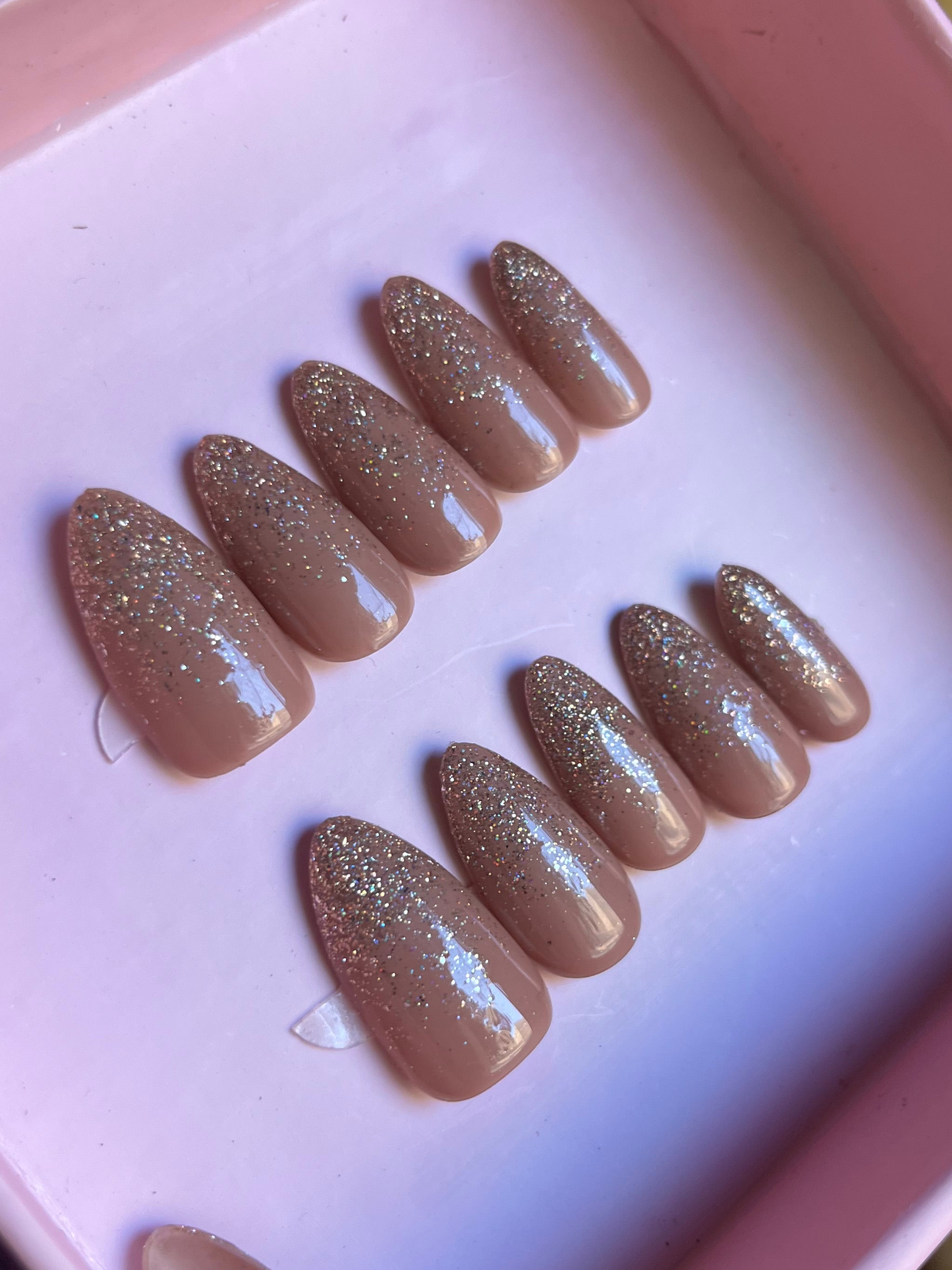 NUDE GLITTER SET (GOLD)