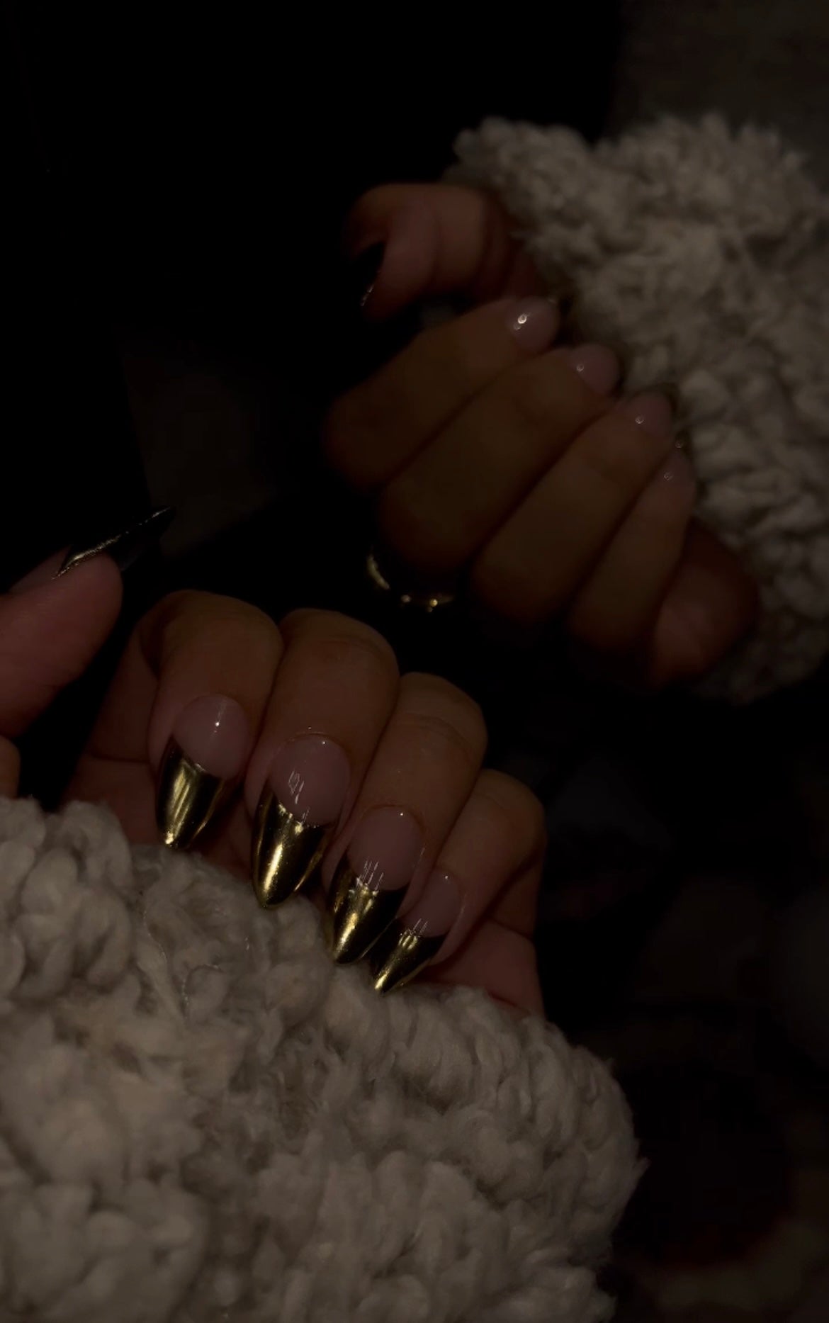 GOLD CHROME MIRROR FRENCH SET - Nailsum