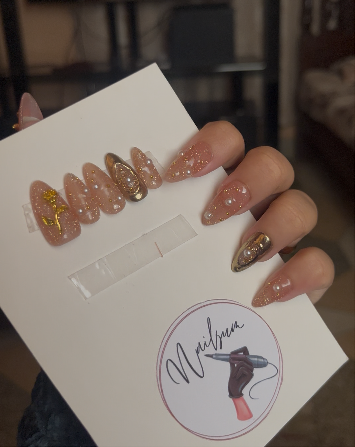 PEARLS AND ROSE SET 🥀 - Nailsum