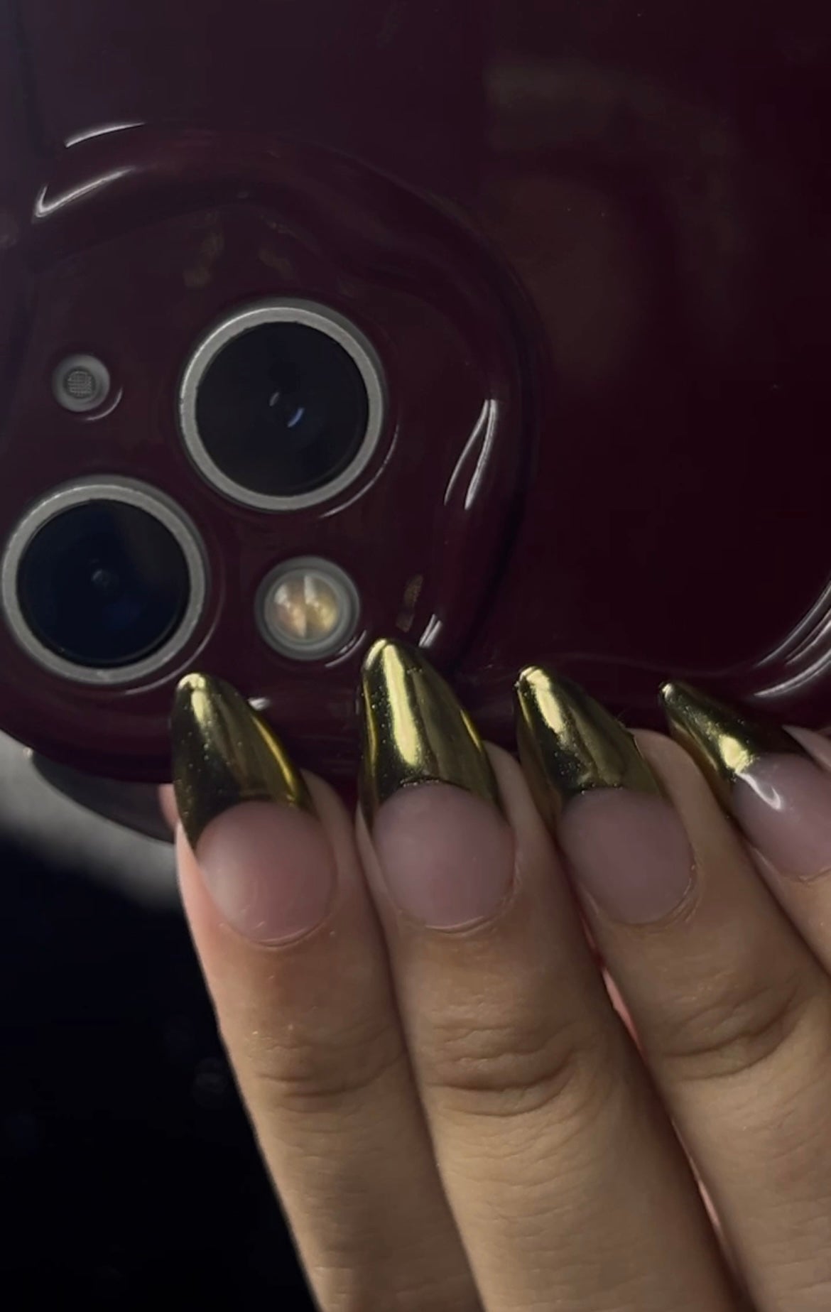 GOLD CHROME MIRROR FRENCH SET - Nailsum