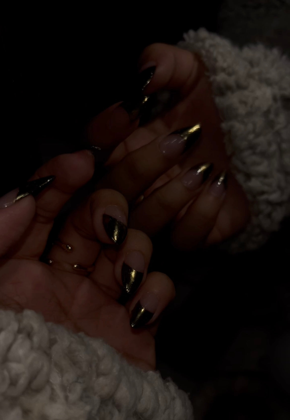 GOLD CHROME MIRROR FRENCH SET - Nailsum