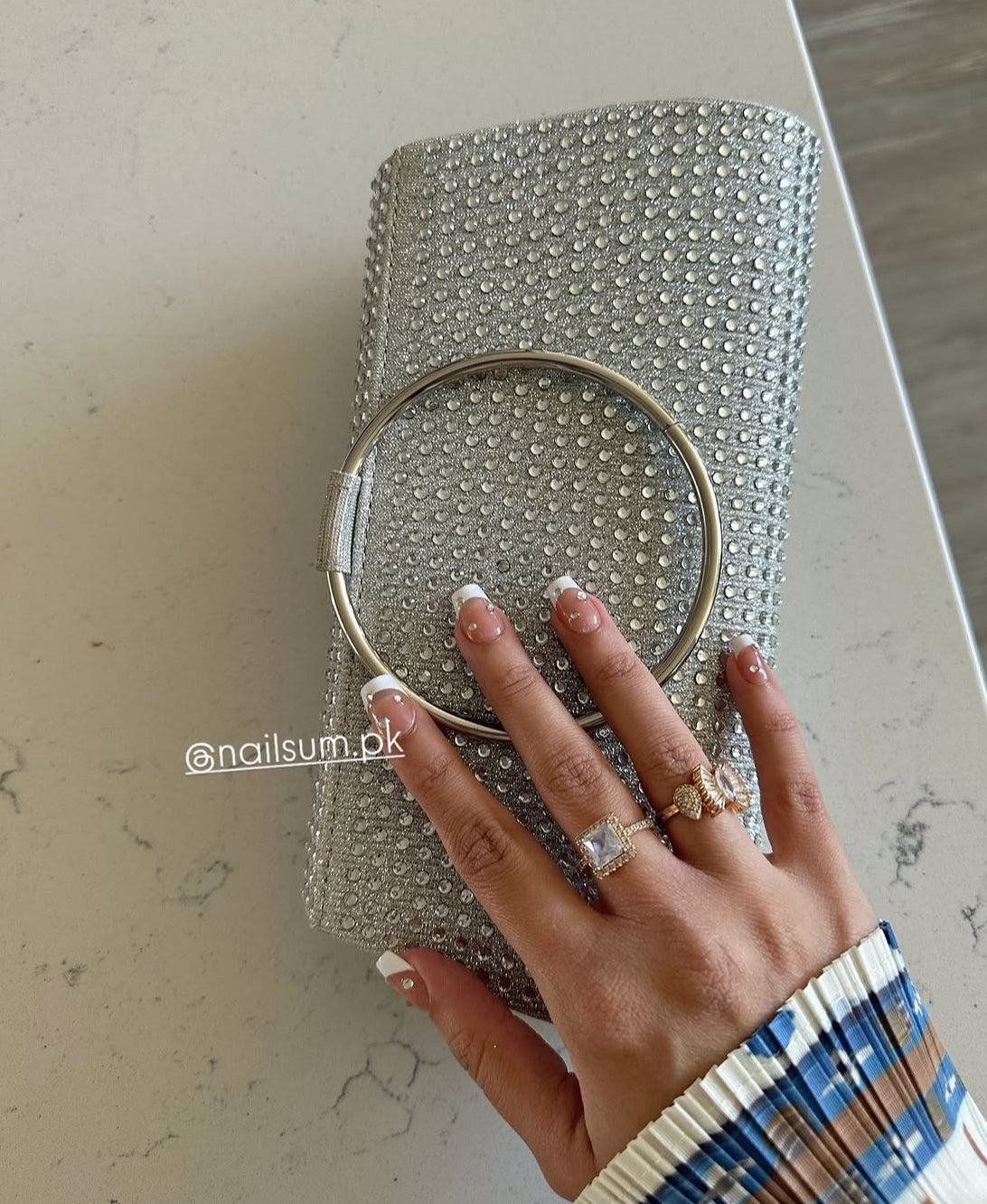 FRENCH WITH STONES SET