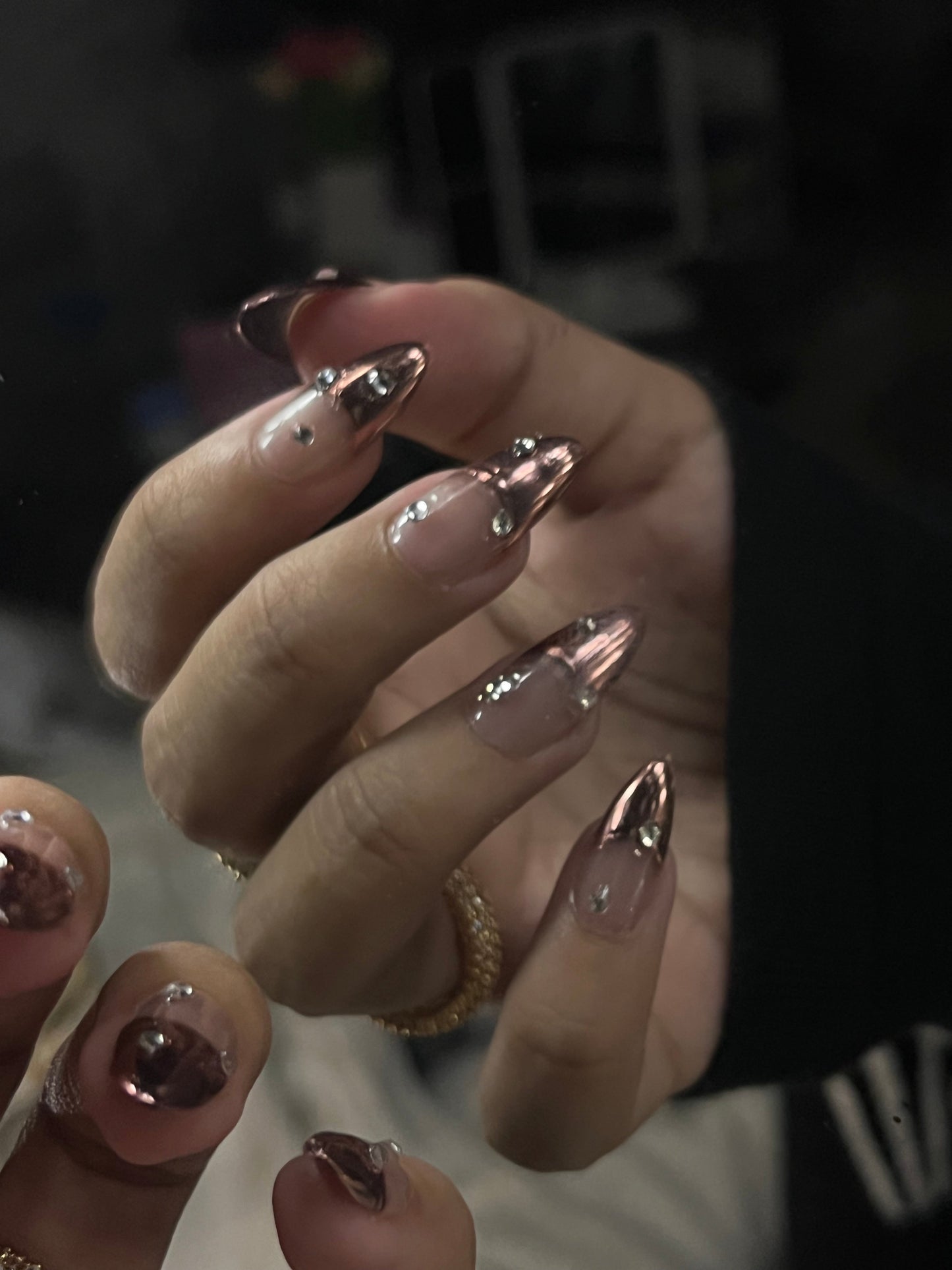 COPPER CHROME FRENCH WITH STONES