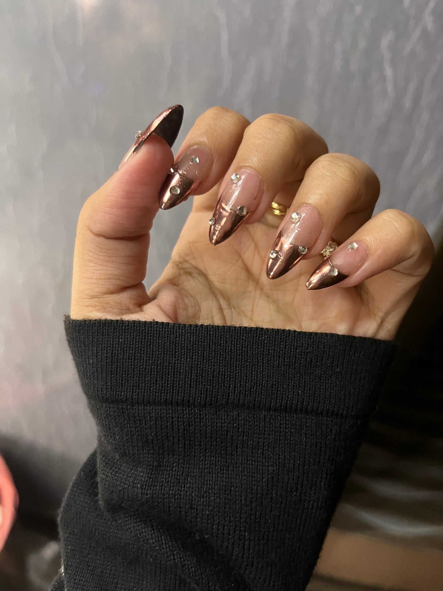 COPPER CHROME FRENCH WITH STONES